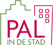 Logo PAL in de stad